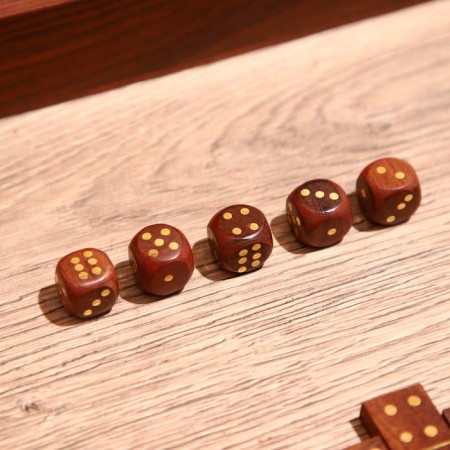 Game desktop 2v1 (domino + cubes) 19x6x5 cm, tree shisham-8