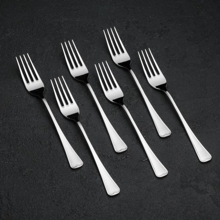 Dessert fork "Mondial", h = 17 cm, thickness 2.5 mm, silver color-1
