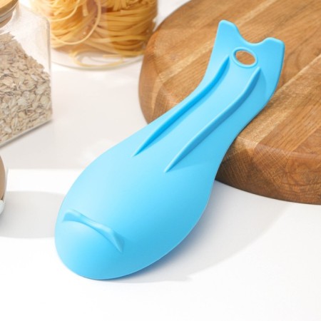 Standing under a spoonful of the share "peas", 24.5 × 9.5 cm, blue color-2