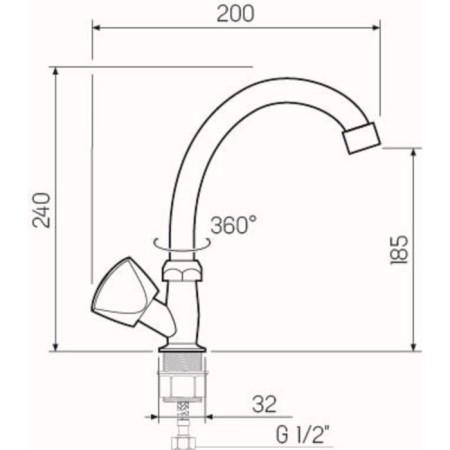 RMS SL119-270F monmixor, chrome-4