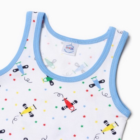 A set for a boy (T -shirt, panties), cornflower color, height 116 cm-1