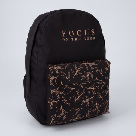 Backpack school youth focus on the good, 29x12x37 cm, lightning department, outer pocket, black color-3