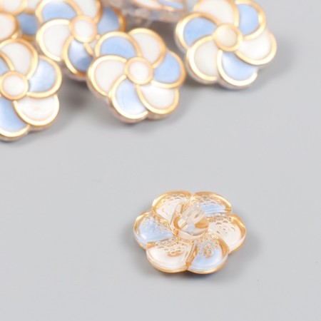 Button plastic for creativity "flower flower" 2.3x2.3x1 cm-1