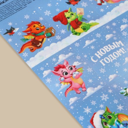 Paper stickers "Dragons", 11 x 15.5 cm, New Year-1