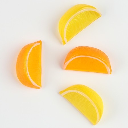 Figure for crafts and decor “Slopes Orange, Lemon”, set 4 pcs., Size 1 pc. - 5 × 2.3 × 3 cm