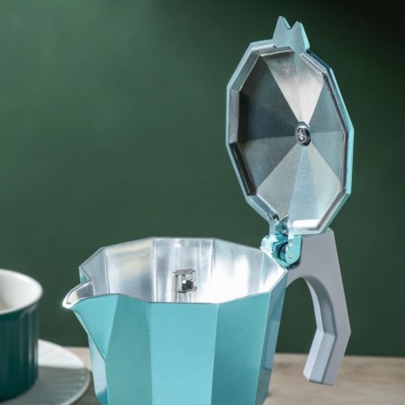Azure geyser shade coffee maker, 6 cups, 300 ml, turquoise color-3