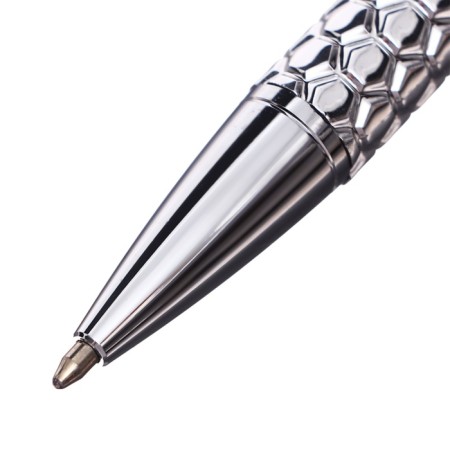 Gift handle ball in the leatherette case rotary snake hull silver-2