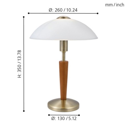 SOLO 1x60W desktop E14, bronze 26x26x35 cm-2