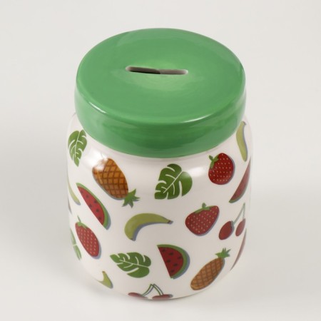 Pig a case of ceramics "Bank with fruit" 11.5x11.5x14.3 cm-3
