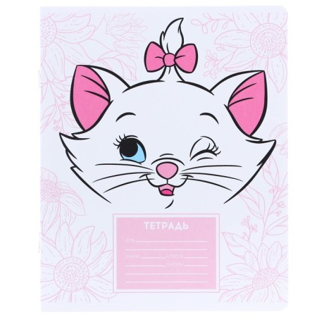 Notebook in a slanting ruler of 12 sheets, 5 types of mix, cover coated cardboard, cats aristocrats-11