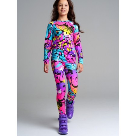 Thermal complex for girls: trousers, sweatshirt, height 170 cm-1
