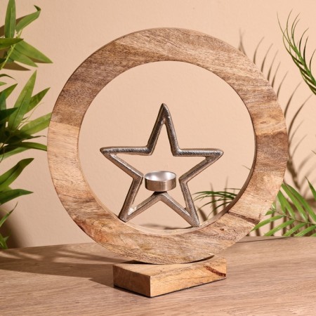 Climber in the wooden ring "Star" 30x8x33 cm-2