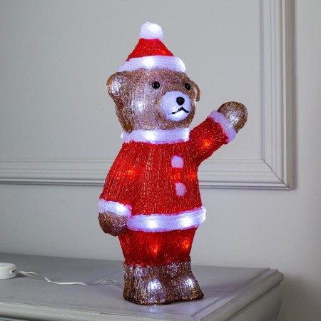 LED figure "Bear Bear" 25 × 40 × 14 cm, acrylic, 40 LED, 220 V, glow of white-2