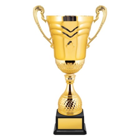 Metal Cup, plastic base, h = 46.5 cm, gold color