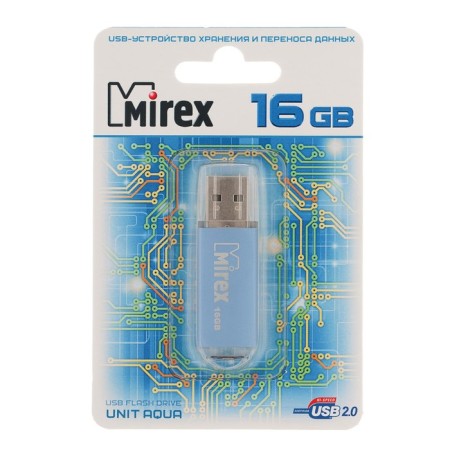 Flash drive Mirex Unit Aqua, 16 GB, USB2.0, th Up 25 MB/s, PBU up to 15 Mb/s, blue-4