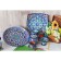 Candy of Rishtan ceramics "Flowers", 13 cm, blue
