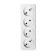 Smartbuy "Jupiter" socket, 10 A, four -seater, open, without salary, white