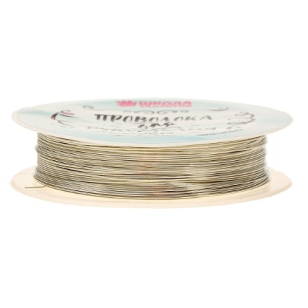 Wire for beadwork, diameter: 0.5 mm, length: 10 m, silver color-1