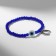 Bracelet amulet "Eye" horseshoe, blue color in silver, 6 cm