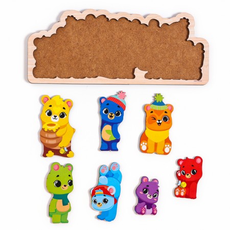 Wooden puzzle for children "Bear"-5