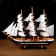 The souvenir ship is large "Gedan", the sides are blue, the sails are white, 82 × 13 × 62 cm