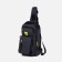 Male sling bag from textiles, with USB, gray color