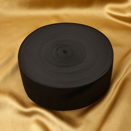 Knitted gum 70mm 40 ± 2m black au-2