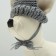 Knitted hat for dogs, with pompom, XS-S (head volume 22 cm, height 7.5 cm), mix