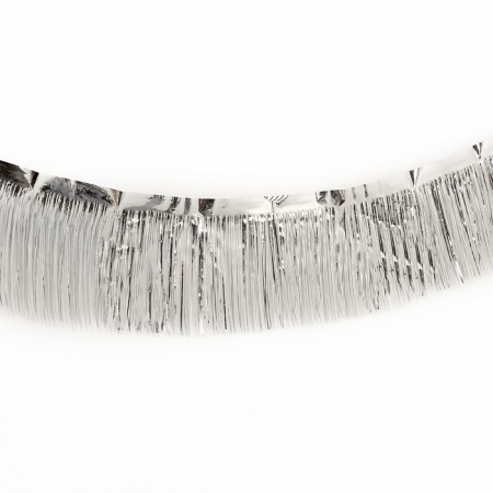 Garland "rain" with sticky tape, 2 meters, silver color-1