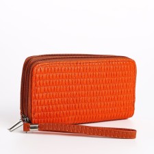 Women's wallet with lightning, orange color