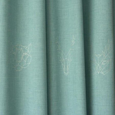Set of curtains "Luka", size 2x145x270 cm, blue color-1