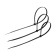 Clot of nylon tundra Krep for screed, 7.6x450 mm, black, in packaging 100 pcs.