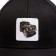 Baby cap for a boy with a Gelik grid, black color, rr 52-54, 5-7 years old