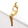 Souvenir Polystone "Girl with a ball" Gold 23x5.6x9 cm