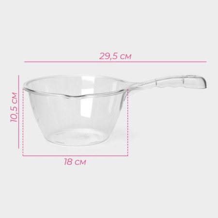 Bucket with a measuring scale of the share, 1 l, 29.5 × 18 × 10.5 cm, transparent-1