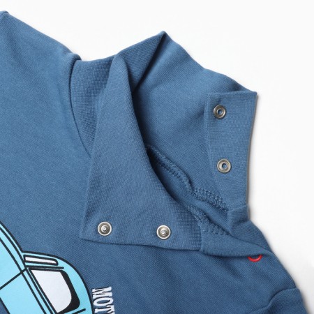 Turtleneck for boys, jeans color, height 98 cm-1