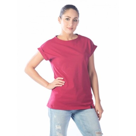 Female T -shirt, size 42, burgundy color-1