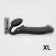 Vibrostron Strap-on-me with 3 engines, black, XL, 18 cm