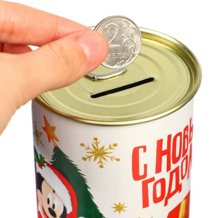 Piggy bank for the New Year, 9.5x9.5x7.5 cm, Mickey Mouse-4