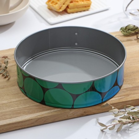 Form for baking and layout with the size of the size “Nikis”, D = 24 cm, h = 6 cm, anti -stick coating, color mix-14