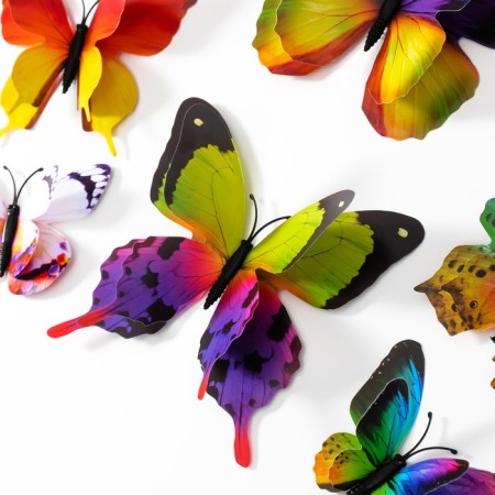 Magnet Plastic "Summer butterflies" set of 12 pcs Mix h = 4.4.5,6,8,9,5,13,5,14.5 cm-2