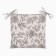 Siddle on the chair Ethel "Black Flowers" 42x42cm, 100% cotton, 190 g/m2