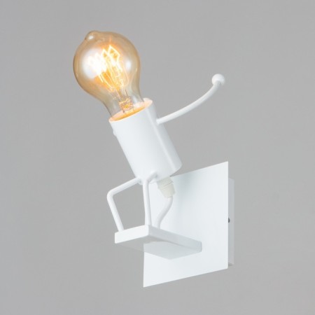 Sconces "man" E27 40W white 11x17x19 cm-1