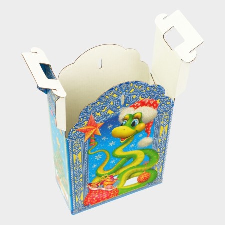 New Year. Gift box New Year's “visit” 16.8 x 7 x 25 cm.-3