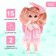 Doll "Sweet Frame" with hairpins, pink