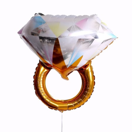 Foil ball 27 "" Ring with Diamond ", gold