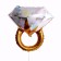 Foil ball 27 "" Ring with Diamond ", gold