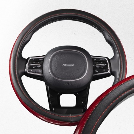 SkyWay Luxury-7 m braid, black-red eco-leather, S01102434