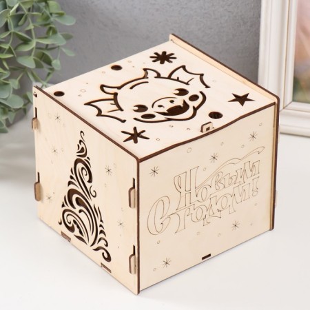 Casket-Cub "Dragon Muzzle" natural 15.5x15x14 cm (set of 6 parts)