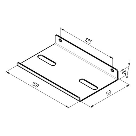Electrician holder, wall, black-7